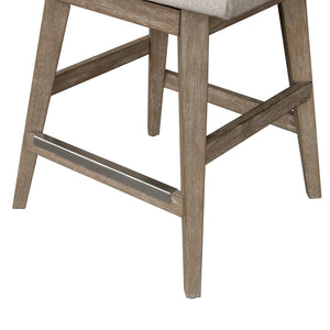 JLA Home Martha Stewart - Swivel Counter Stool with Padded Seat & 360° Swivel, Farmhouse Armless Design, Solid Wood Legs MT104-0185