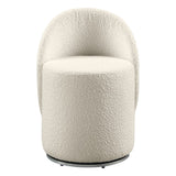 OSP Home Furnishings Lystra Swivel Vanity Chair Textured Cream