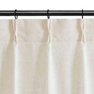 English Elm 2-piece Pinch Pleat Poly Linen Curtain Panels Tailored Formal Drape for Any Room Ivory B035P482983