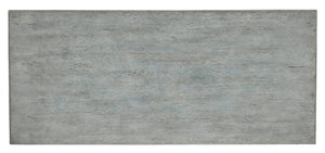 Hooker Furniture Charleston Three-Drawer Chest Waterscape Blue Maple Veneer With Carved Floral Fretwork & Pewter Knobs — Classic Coastal Accent 6750-85018-44