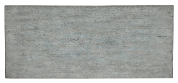 Hooker Furniture Charleston Three-Drawer Chest Waterscape Blue Maple Veneer With Carved Floral Fretwork & Pewter Knobs — Classic Coastal Accent 6750-85018-44