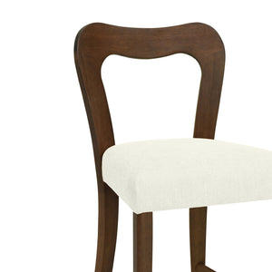 English Elm Christopher Knight Home® - Counter Stool with Curved Ergonomic Back, Solid Rubberwood Frame and Plush Upholstered Seat for Comfort Beige,Walnut N771P254008T