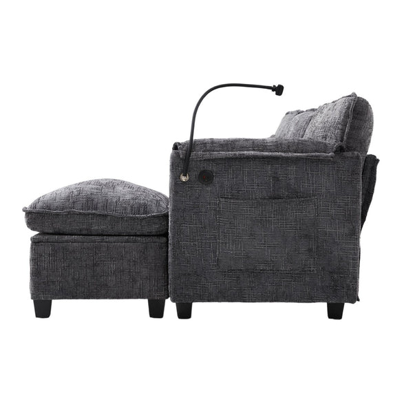 English Elm United Oversized 112" Modular Sectional Sofa - Cloud Couch With Storage Ottoman & Usb Charging Ports W1568S00189-GIGA