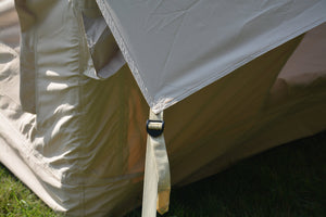 English Elm Inflatable Glamping Tent 4 Season Waterproof Air Beam Frame Shelter for 4 to 6 Persons Beige W640P244842