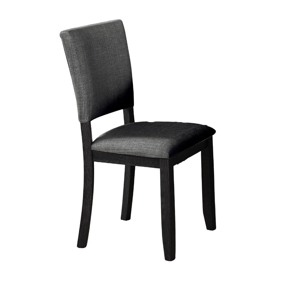 English Elm Dark Gray Oberto 4pc Side Chair Set – Transitional Upholstered Dining Chairs, Rubberwood Frame, Cozy Foam Comfort, Easy Assembly B2741P408869