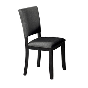 English Elm Contemporary Round Pedestal Dining Set with Upholstered Chairs for Modern Interiors Dark Gray B2741S00780