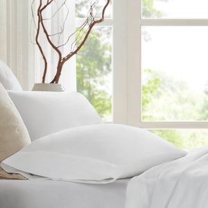 English Elm 4 Piece California King Sateen Sheet Set - Luxurious 100% Egyptian Cotton, Timeless White Elegance B035P381314
