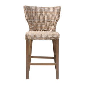 English Elm Modern Seagrass Woven Acacia Wood Dining Chair Set Bohemian Organic Style B2750P467740