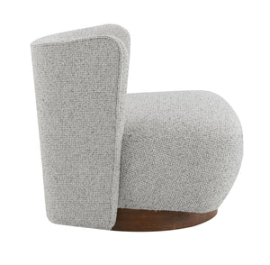 English Elm Lisa Gray Tweed Accent Chair with Pocket Coil, Solid Wood Frame, Plush Foam Cushioning, 31" Seat Width B2726P354519