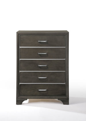 English Elm Carine Elegant 7-Drawer Dresser with English Dovetail Drawers, Smooth Kenlin Glides, Sturdy Legs Gray 50 L x 19 W x 36 H B2726P261850