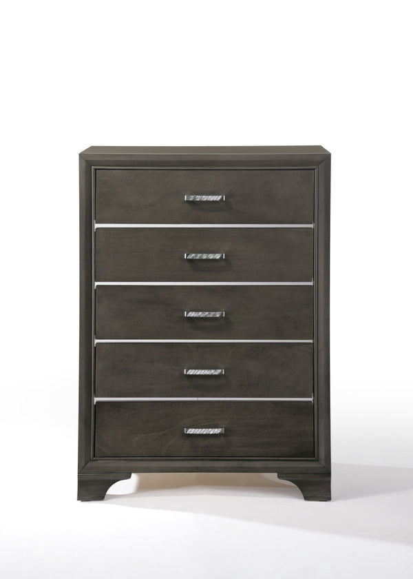 English Elm Carine Elegant 7-Drawer Dresser with English Dovetail Drawers, Smooth Kenlin Glides, Sturdy Legs Gray 50 L x 19 W x 36 H B2726P261850
