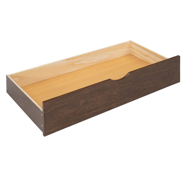 English Elm Queen Size Platform Bed With Twin Xl Trundle & 2 Spacious Drawers - Elegant Walnut Design Upgrade N820S00025D-GIGA