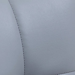 English Elm Set of 2 Dining Chairs with Thick Cushions and PU Leather Upholstery — Modern Sturdy Iron Frames for Home & Restaurant Seating Black,Light Gray N842P300566E