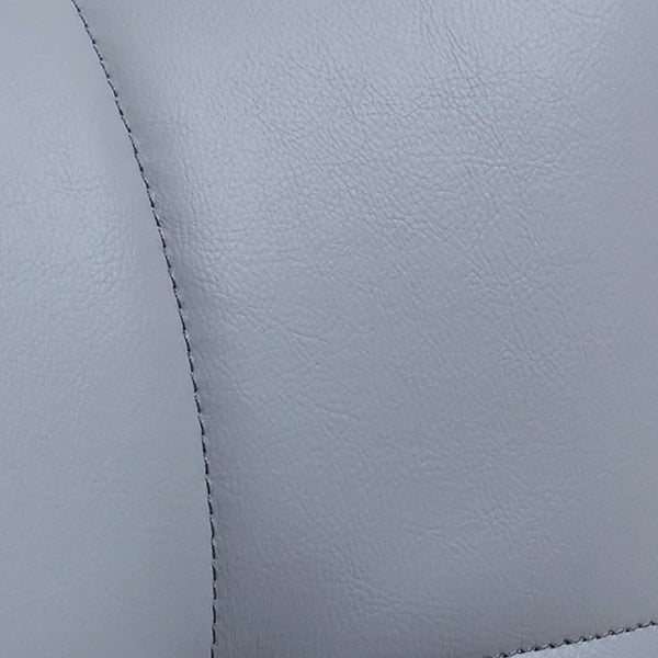 English Elm Set of 2 Dining Chairs with Thick Cushions and PU Leather Upholstery — Modern Sturdy Iron Frames for Home & Restaurant Seating Black,Light Gray N842P300566E