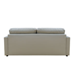 English Elm Luxurious Leather Match 3-Seater Sofa with Pocket Coil Seats, Squared Arms & Sturdy Wooden Frame B2741P280156