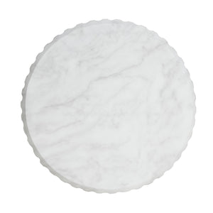 English Elm Christopher Knight Home® - Outdoor Cicci Carved Side Table - Sculptural White Accent For Indoor/Outdoor Living Spaces N773P283503W