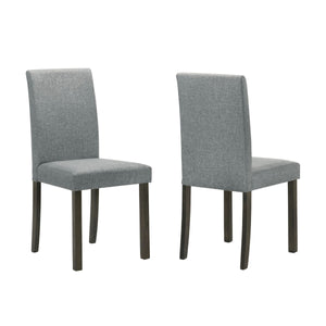 English Elm Muly Upholstered Dining Chair Set of 4 Padded Gray Fabric Modern Wood Frame B056P412640