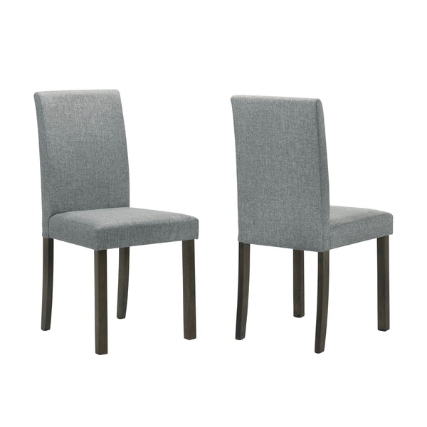 English Elm Muly Upholstered Dining Chair Set of 4 Padded Gray Fabric Modern Wood Frame B056P412640