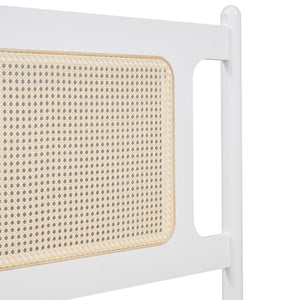 English Elm Queen Size Wooden Rattan Platform Bed With Trundle & Spacious Drawers For Stylish Storage Solutions N820S00002K-GIGA