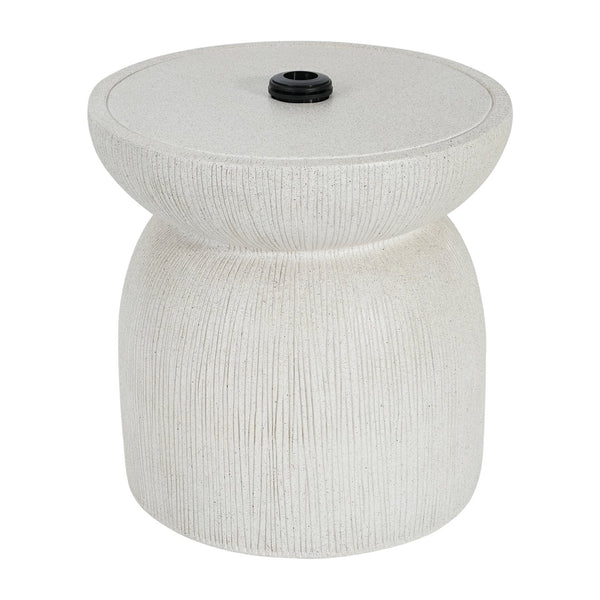 English Elm Odelia Mgo Patio Umbrella Base with Marble Finish Doubles as Outdoor Side Table N775P362772W