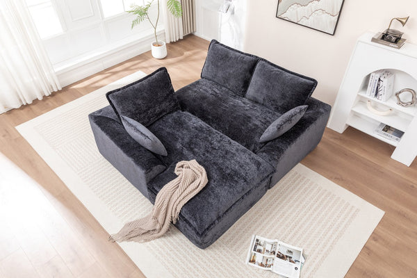 English Elm 103" Cloud Sectional Couch - Modern L-Shape Chaise Sofa With Compressed Memory Foam & No Assembly! W1170S00042