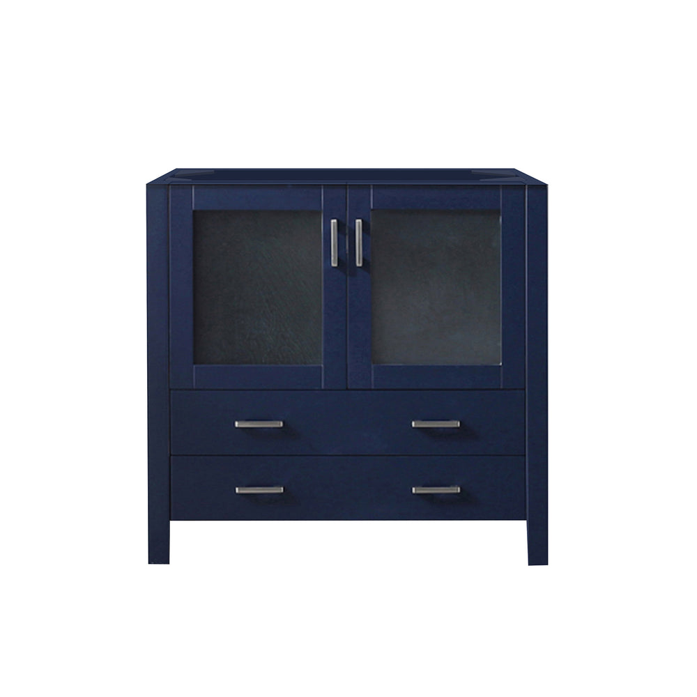 English Elm Navy Solid Wood 36-in Bath Vanity with Soft-Close Drawers, Preassembled 1-Cabinet 2-Drawer Storage B2731P260442