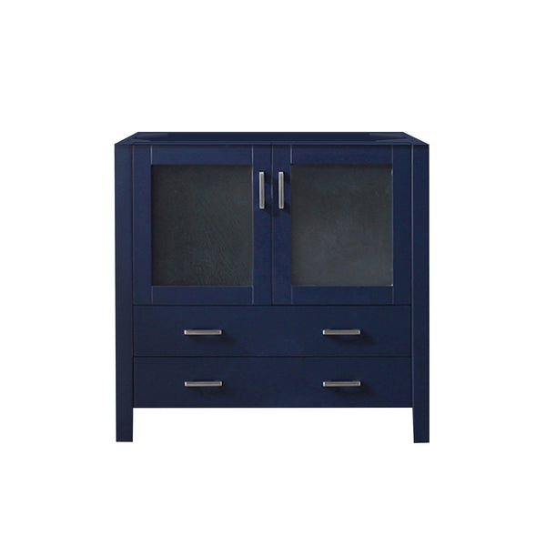 English Elm Navy Solid Wood 36-in Bath Vanity with Soft-Close Drawers, Preassembled 1-Cabinet 2-Drawer Storage B2731P260442