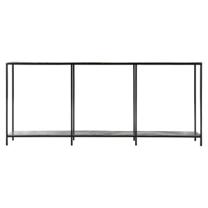 Bernhardt Bernhardt Equinox Console Table — 70"W Slim Nickel & Black Iron Modern Bauhaus Design For Hallways, Entryway 305913