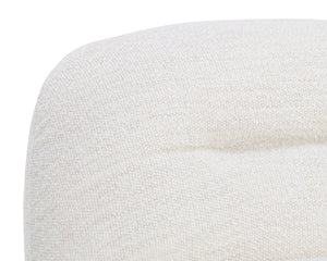 Sunpan Franze Swivel Lounge Chair - Stylish Comfort with Durable Performance Fabric and Blonde Ash Base Merino Pearl