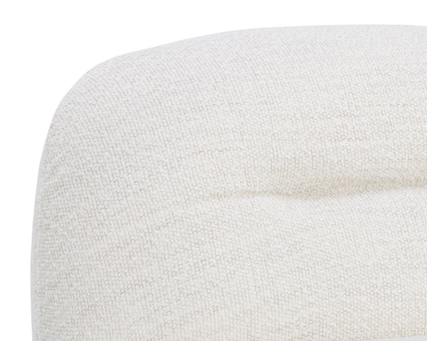 Sunpan Franze Swivel Lounge Chair - Stylish Comfort with Durable Performance Fabric and Blonde Ash Base Merino Pearl