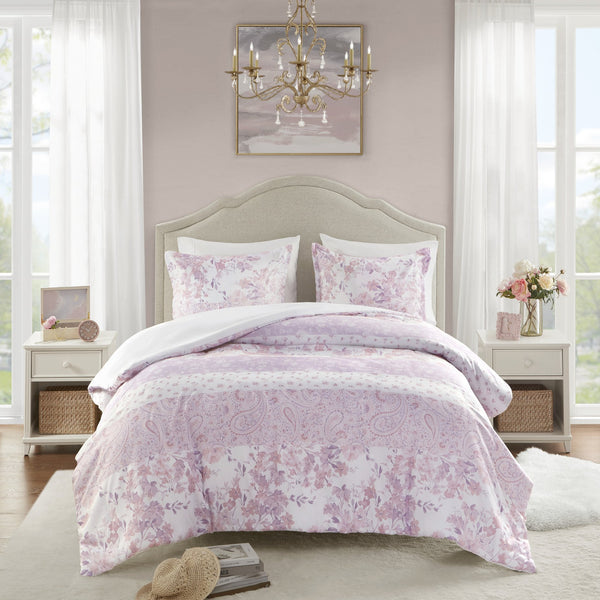 English Elm 2PCS Washed Microfiber Twin/Twin XL Comforter Set with Plush Poly Fill and Soft Standard Sham Pair Pink 11.42 L x 9.45 W x 3.15 H B035P341215
