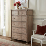 Higgins Street 5-Drawer Chest Brown with Woodland Stone Finish P349124 Pulaski Furniture