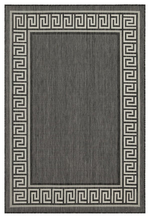 English Elm Sunshine Anthracite Indoor/Outdoor Area Rug, 5'3" X 7'3", Durable, Family-Friendly, Elegant Design B186P198857-GIGA