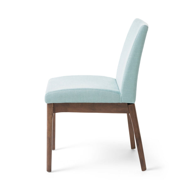 English Elm Dining Chair Set of Two Armless Upholstered Seats with Rubberwood Legs Modern Style Mint 58924.00MNT