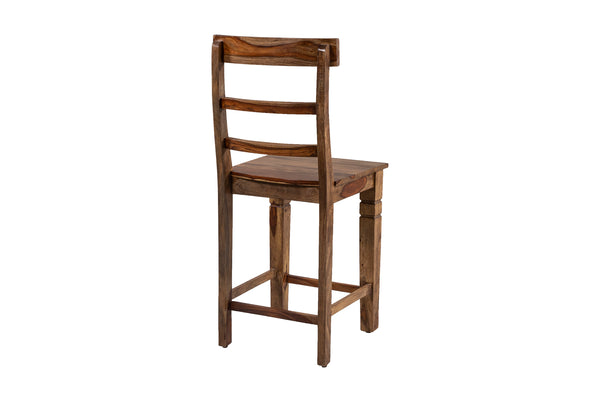 Porter Designs Taos Solid Sheesham Wood Counter Chair Set - Artisan Crafted Elegance For Your Home Brown Wood 07-196-02-9026h