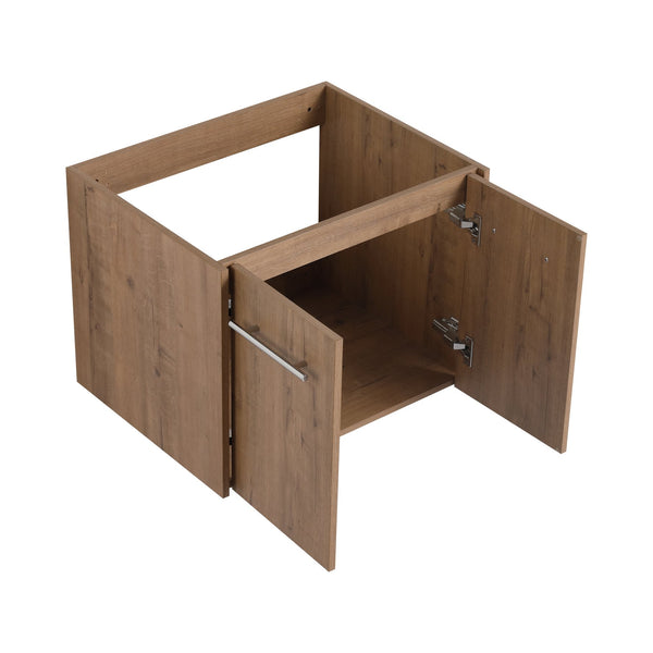 English Elm 24 Inch Floating Bathroom Vanity with Resin Sink, Soft-Close Doors, Wall-Mounted Storage, Modern Compact Design W999P188185