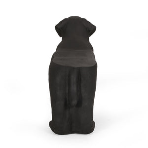 English Elm Christopher Knight Home® - MGO Labrador Dog Bench Lightweight Concrete Outdoor Seat in Matte Black — No Assembly, Durable Decor 72984.00