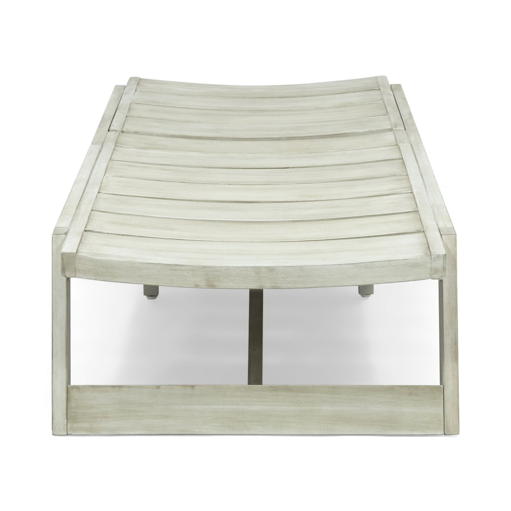 English Elm Christopher Knight Home® - Maki Chaise Lounge - Stylish Acacia Wood & Metal Outdoor Lounger With Adjustable Backrest For Comfort 70998.00LGRYMP1