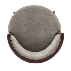 English Elm Evalyn Dove Textured Chenille Counter Stool With Durable Beech Wood Legs & Stainless Steel Footrest B365P398045