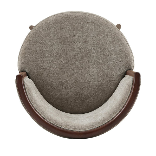 English Elm Evalyn Dove Textured Chenille Counter Stool With Durable Beech Wood Legs & Stainless Steel Footrest B365P398045