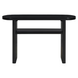 English Elm Trexm Elegant Minimalist Console Table With Rounded Edges and Sturdy Shelf Design For Entryway, Living Room(Black)