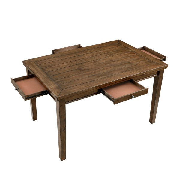English Elm Traditional Counter Height Dining Table Acacia Veneer 4 Drawer Arts Crafts Kitchen Cherry B011P482182