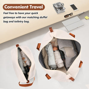 English Elm Hardshell Abs Suitcase Set with Duffel and Toiletry Bag Tsa Lock Spinner Wheels White N732P193484K