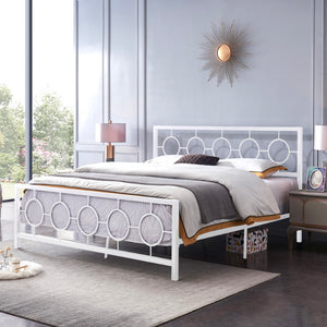 Christopher Knight Home® - Noble House - Francoise Modern Iron King Bed Frame