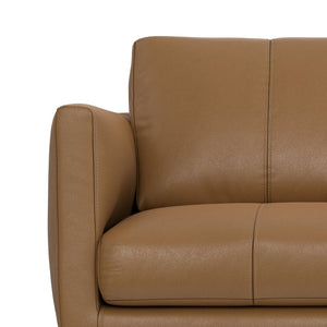 English Elm Stevens 60-Inch Genuine Leather Loveseat - Luxurious, Compact Comfort For Stylish Living Spaces B136P364281-GIGA