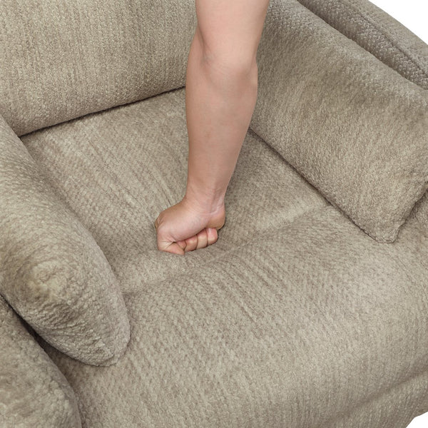 English Elm Modern Swivel Glider Recliner Chair with 360° Rotation, Plush Microfiber Upholstery & Pillows for Nursery Living Room Comfort Brown 33 L x 32.5 W x 26 H B011P395822