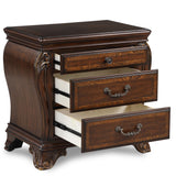 English Elm Madson Cherry 3-Drawer Nightstand With 2 Drop Handles