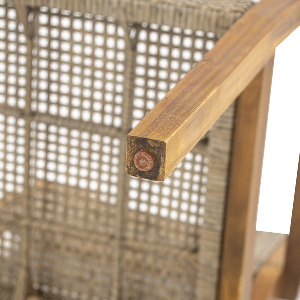 English Elm Christopher Knight Home® - Amaris Acacia Outdoor Dining Chairs Set of 2 with Teak Finish & Wicker Accents, Weather‑Resistant Comfort N775P237216T