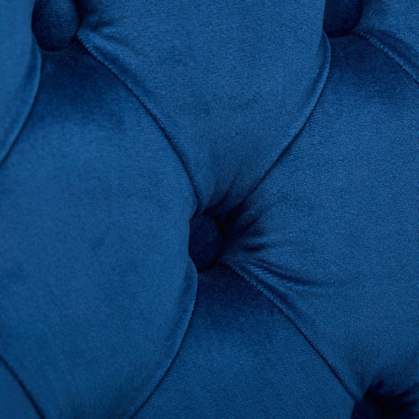 English Elm 25" Elegant Tufted Counter Bar Stools Set of 2 with Plush Spring Cushion and Chrome Durable Base Blue W1143P217852