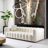 English Elm Ashcroft Furniture - Eden Modern Tufted Chesterfield Boucle Fabric Sofa